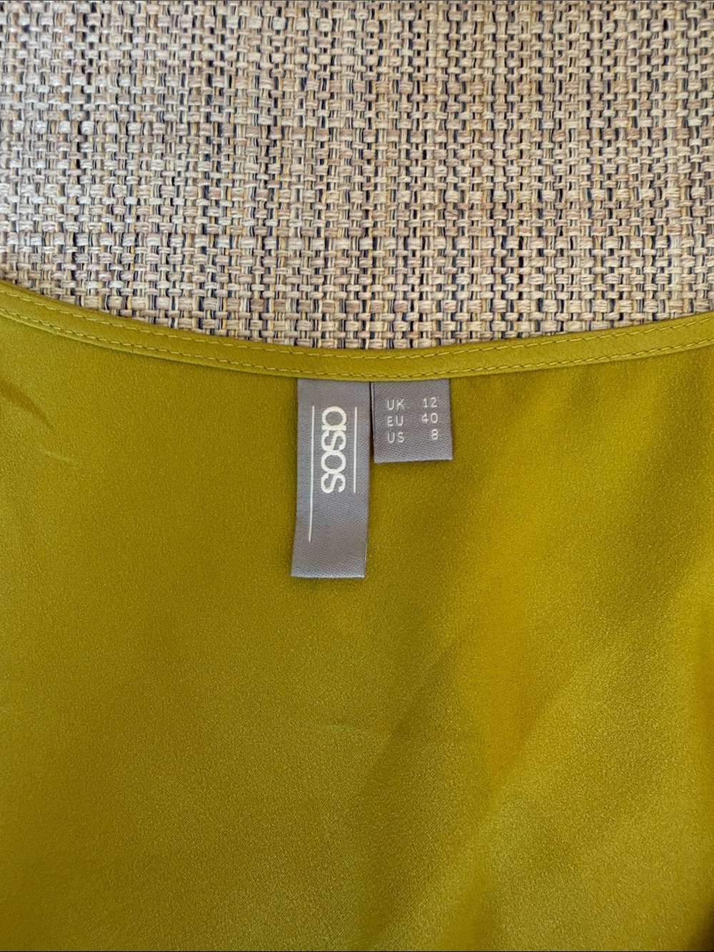 ASOS Olive Green Satin Mini Dress - Picture 3 of 5